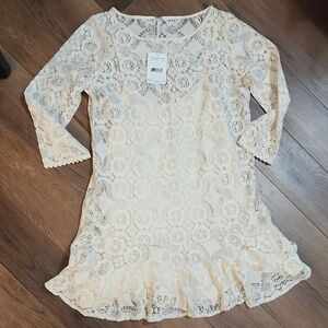 Free People NWT Cream Lace Dress